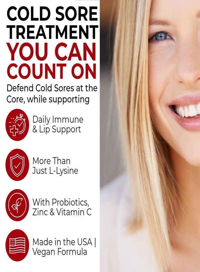 Terramed Just Think Comfort Cold Sore Treatment for Lip & Skin Support with L-Lysine, Zinc, Vitamin C & Probiotics | Vegan Immunity Booster That Helps Prevent Outbreaks & Promotes Faster Healing | 60 Berry Flavored Gummies - Image 2